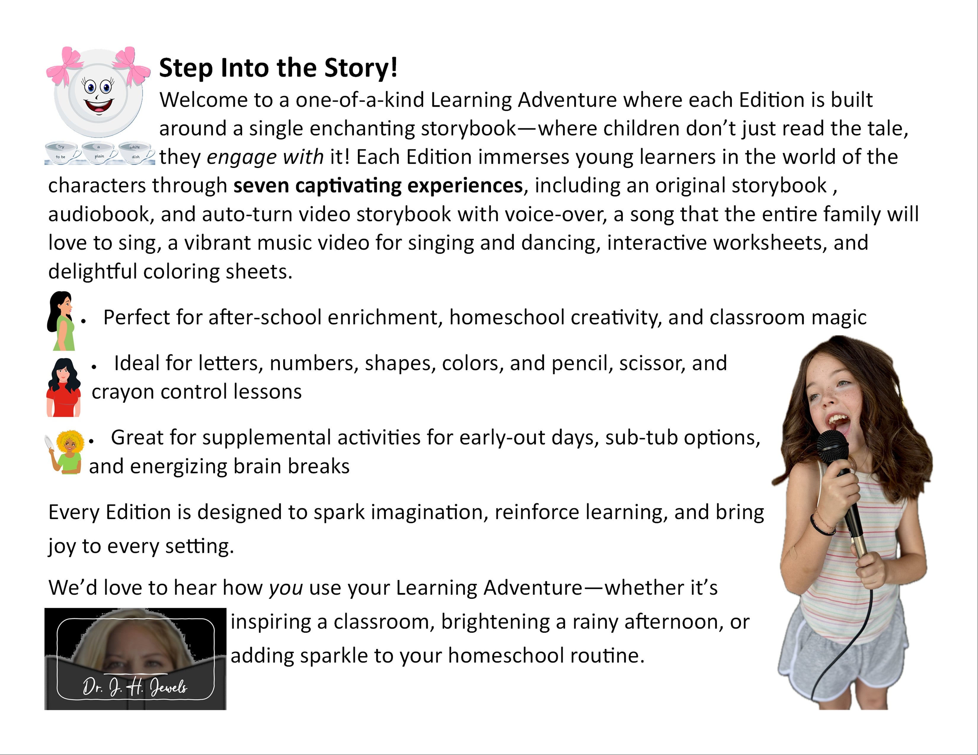 Try to be a Plain White Dish Edition of Dr J H Jewels' Learning Adventure Series