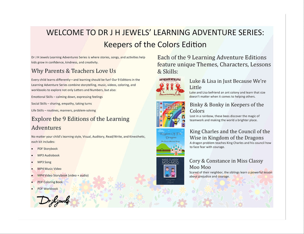 Keepers of the Colors Edition of Dr J H Jewels' Learning Adventure Series