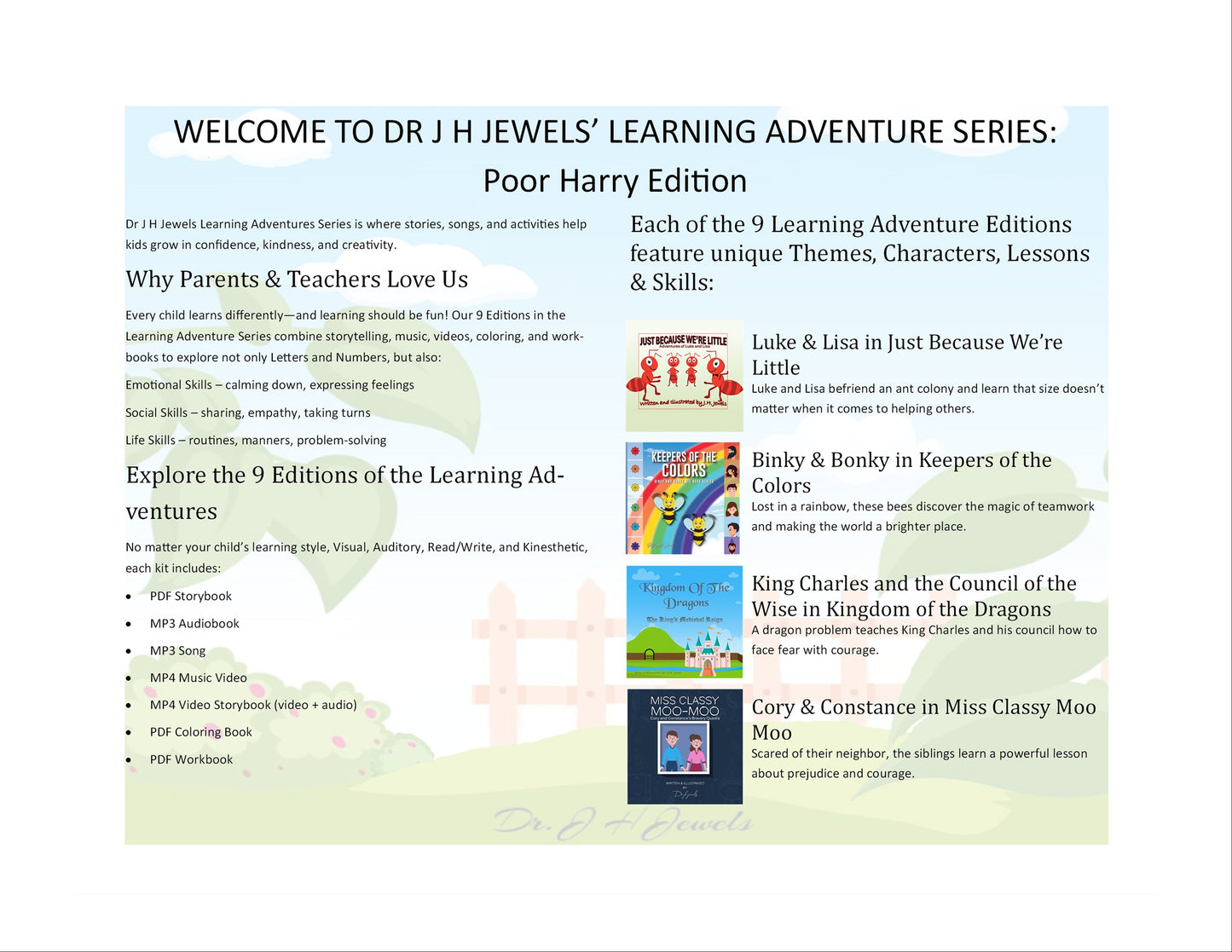 Poor Harry Edition of Dr J H Jewels' Learning Adventure Series